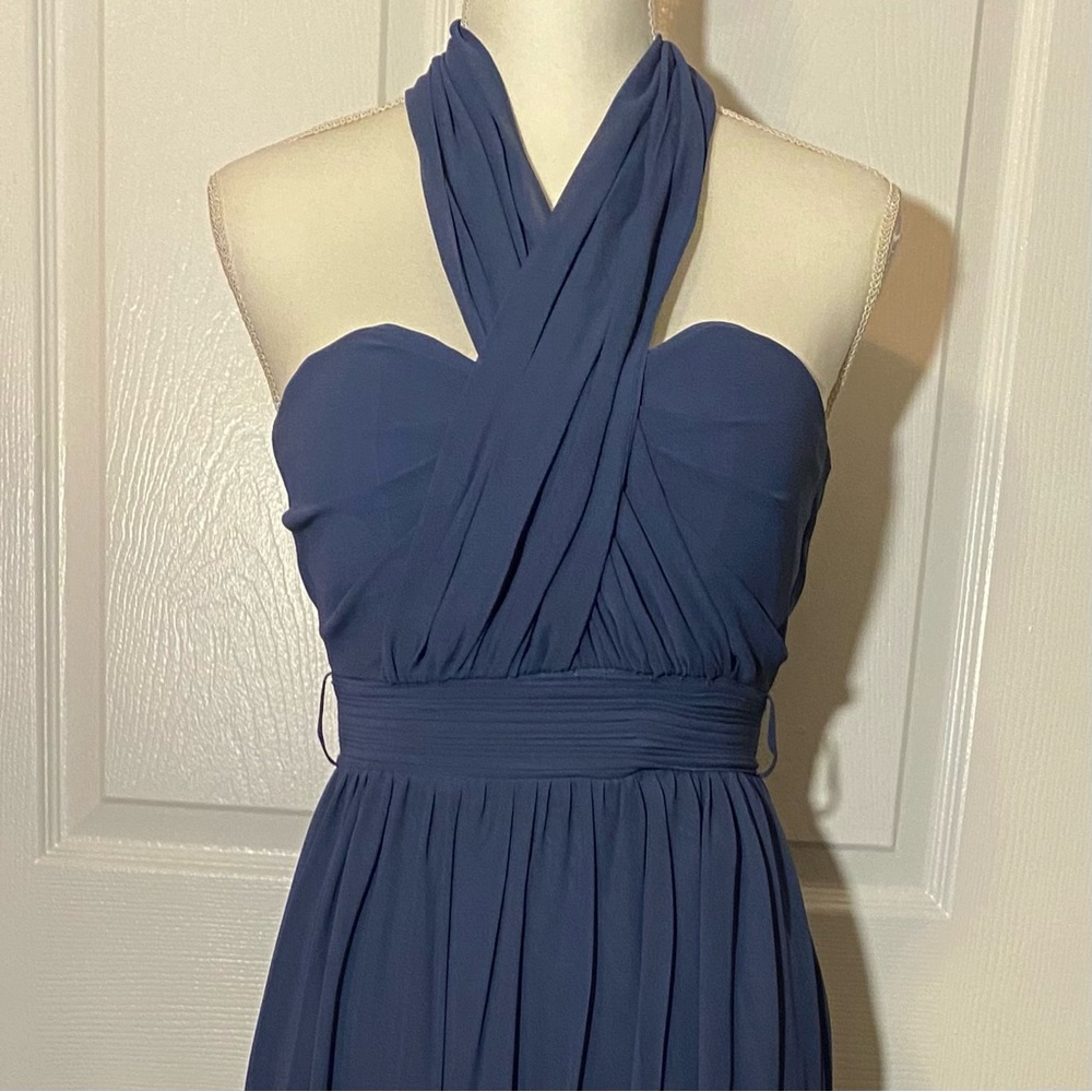 BIRDY GREY Grace Convertible Dress Chiffon Dusk Blue XS - Picture 11 of 13